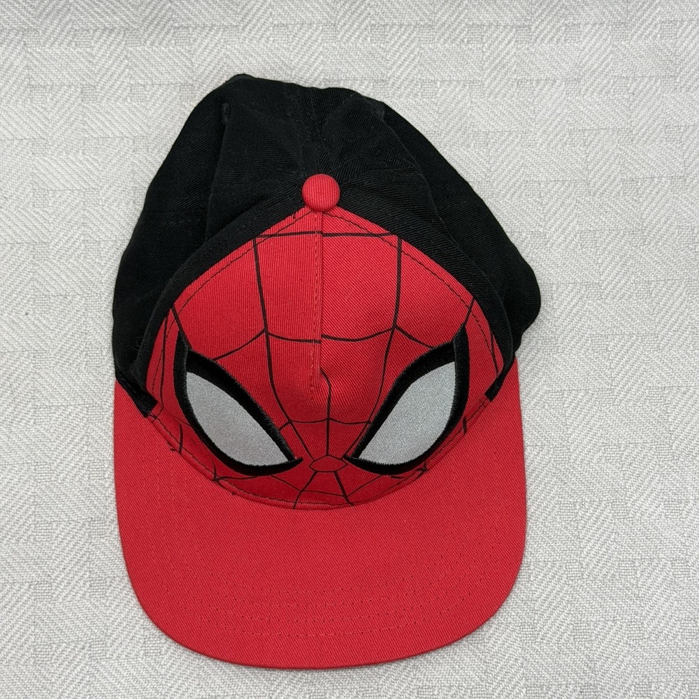 Spider-Man Hat Cap Strap Back Adjustable Boys Red Twill Cotton Embroidered - Picture 2 of 9